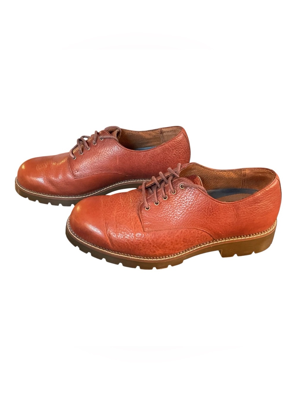 Dockers Mens Leather Rugged Casual Oxford Shoes Brown Size 10W